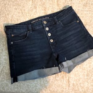 AE button fly denim shorts